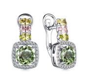 02-3477/00ШТ-00 Серьги со шпинелью бренд Алькор (Серебро 925)