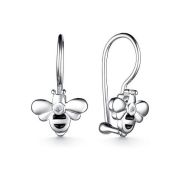 02-3366/0ЭМ3-00 Серьги детские пчелки бренд Алькор (Серебро 925)