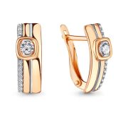 43419А Серьги с фианитами (Au 585)
