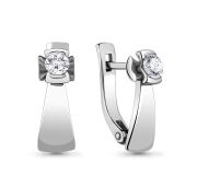 серьги из белого золота с бриллиантами
