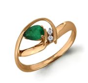 кольцо с изумрудом