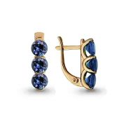 Серьги с сапфирами