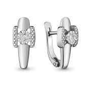 серьги из белого золота с бриллиантами