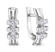 серьги из белого золота с бриллиантами