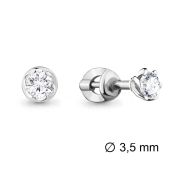 серьги пуссеты с бриллиантами