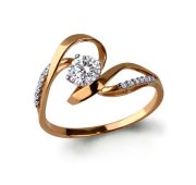 кольцо с фианитами