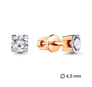 серьги пуссеты с бриллиантами