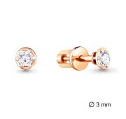 серьги пуссеты с бриллиантами