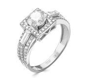 01-3134-3,73 Кольцо с бриллиантами из белого золота бренд Бриллианты Костромы (Au 585)