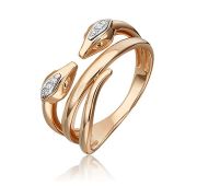 01-5499-00-101-1111-3,28 Кольцо с бриллиантами змея бренд Platina (Au 585)