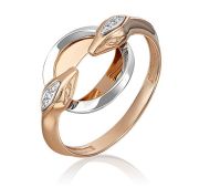 01-5500-00-101-1111-3,27 Кольцо змея с бриллиантами бренд Platina (Au 585)