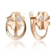 02-4838-00-101-1111-3,54 Серьги с бриллиантами бренд Platina (Au 585)