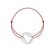 00070318-6 Браслет красная нить (Серебро 925)