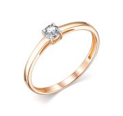 К/165-120-1,14 Кольцо помолвочное с бриллиантом бренд Bellissima (Au 585)
