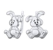 0201675-00875 Серьги детские зайчик бренд Pokrovsky (Серебро 925)