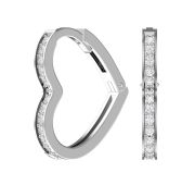 0201503-00775 Серьги конго сердце бренд Pokrovsky (Серебро 925)