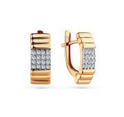 002-0626-0001-011 Серьги с фианитами бренд Carlin (Au 585)