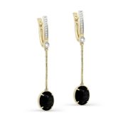 12-21386-6700-5,19 Серьги с ониксом бренд Kabarovsky (Au 585)