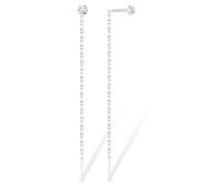 1210019122-501 Серьги продевки с фианитами (Серебро 925)