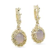 12-21246-8000-8,76 Серьги с халцедоном бренд Kabarovsky (Au 585)