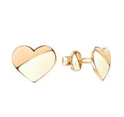 01-204963 Серьги пуссеты сердце бренд Sanis (Au 585)