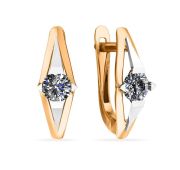 01-216709 Серьги с фианитами бренд Sanis (Au 585)