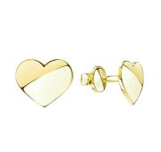 11-204963 Серьги пуссеты сердце бренд Sanis (Au 585)