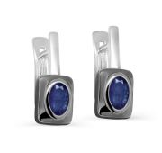 12-504-1189 Серьги с сапфиром бренд Kabarovsky (Серебро 925)