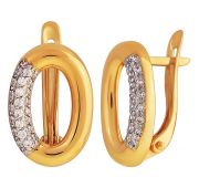 930321 Серьги с фианитами (Au 585)