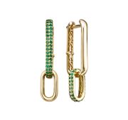 2-0567-303-5,75 Серьги с изумрудом бренд Platika Jewelry (Au 585)