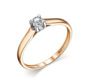 13997-100-1,56 Кольцо помолвочное с бриллиантом бренд Алькор  (Au 585)