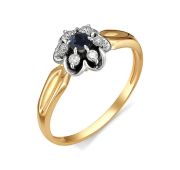 11854-102-2,18 Кольцо с сапфиром бренд Алькор  (Au 585)