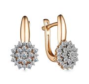 25457-100-4,81 Серьги с бриллиантами бренд Алькор (Au 585)