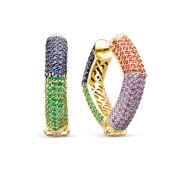 2-0575-332-6,32 Серьги конго с сапфиром и изумрудом бренд Platika Jewelry (Au 585)