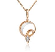 03-3282-00-101-1111-2,29 Подвеска змея с бриллиантами бренд Platina (Au 585)