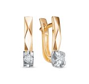 259-2100-3,28 Серьги с бриллиантами бренд Лето (Au 585)