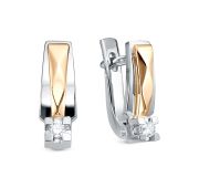 3746-21001-1-3,89 Серьги с бриллиантами бренд Brilliant Style (Au 585)