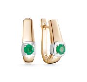 273-201-6,28 Серьги с изумрудом бренд Brilliant Style (Au 585)
