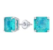 6101600-05665 Серьги пуссеты с горным хрусталем бренд Pokrovsky (Серебро 925)