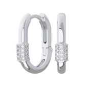 0201656-00775 Серьги конго с фианитами бренд Pokrovsky (Серебро 925)