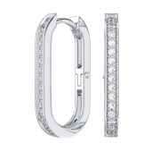 0201710-00775 Серьги конго с фианитами бренд Pokrovsky (Серебро 925)