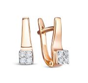02-4622-2,78 Серьги с бриллиантами бренд Бриллианты Костромы (Au 585)
