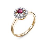 01-3845/3-2,46 Кольцо с рубином бренд Бриллианты Костромы (Au 585)