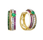 02-2698/1-10,02 Серьги конго с бриллиантами бренд Бриллианты Костромы (Au 585)