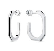 3407015204 Серьги пуссеты без вставок (Серебро 925)