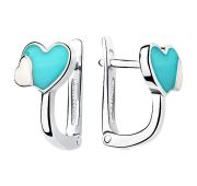 362701D005 Серьги детские сердце (Серебро 925)