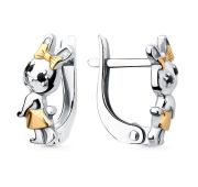 321721D560 Серьги детские зайки (Серебро 925)