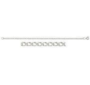 367705020017 Браслет двойной ромб (Серебро 925)