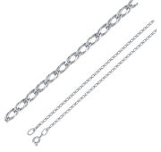 365704020045 Цепь двойной ромб (Серебро 925)