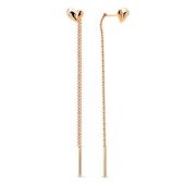 120021G978 Серьги продевки сердце (Au 585)